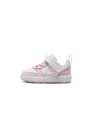 Nike Court Borough Low Toddler Size 5c top White/Rust Pink-Corral Stardust